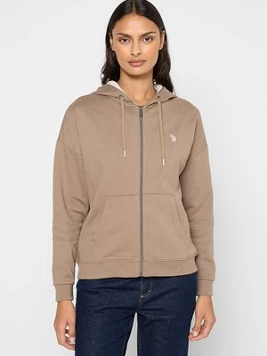 T-shirt basic U.S. POLO ASSN. jasny brąz