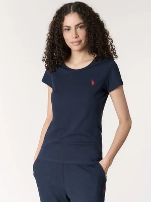 T-shirt basic U.S. POLO ASSN. granatowy