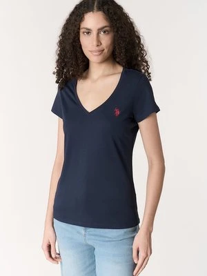 T-shirt basic U.S. POLO ASSN. granatowy