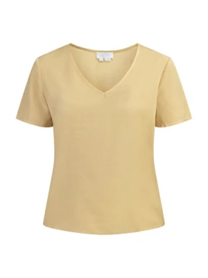 T-shirt basic usha żółty