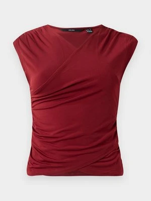 T-shirt basic Vero Moda czerwony