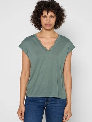 T-shirt basic Vero Moda zielony