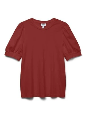 T-shirt basic Vero Moda brązowy