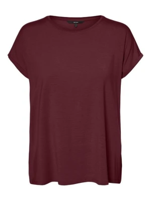 T-shirt basic Vero Moda bordowy