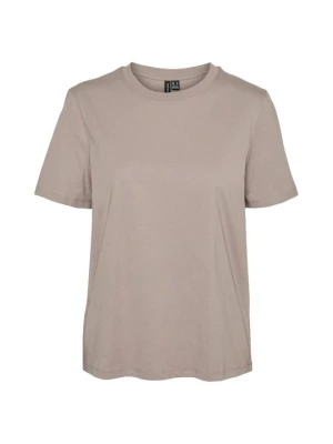 T-shirt basic Vero Moda brązowy