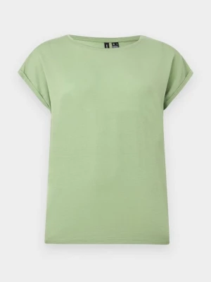 T-shirt basic Vero Moda jasnozielony melanż