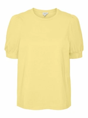 T-shirt basic Vero Moda jasnożółty