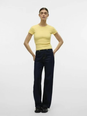 T-shirt basic Vero Moda jasnożółty