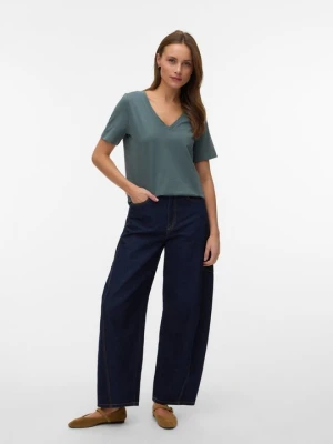 T-shirt basic Vero Moda zielony