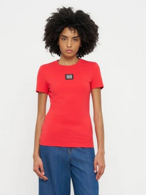 T-shirt basic Versace Jeans Couture czerwony
