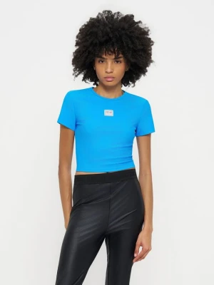T-shirt basic Versace Jeans Couture jasnoniebieski