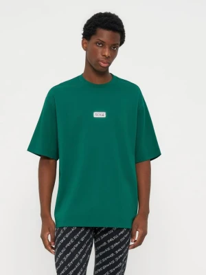 T-shirt basic Versace Jeans Couture liliowy