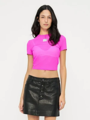 T-shirt basic Versace Jeans Couture różowy