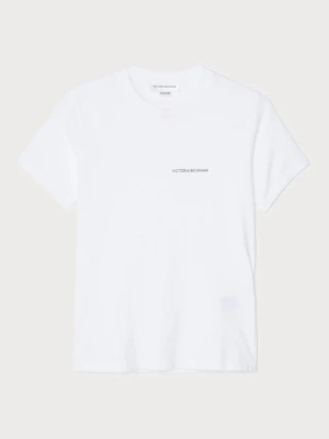 T-shirt basic Victoria Beckham biały