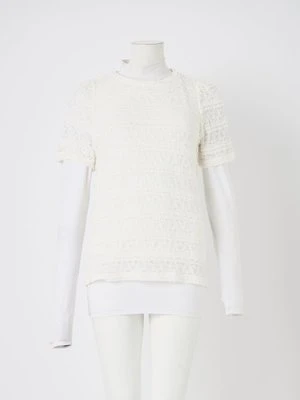 T-shirt basic Vila mleczny