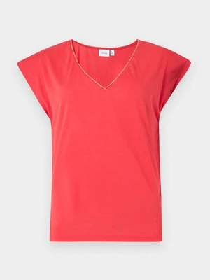 T-shirt basic Vila czerwony