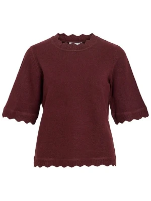 T-shirt basic Vila bordowy