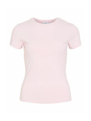 T-shirt basic Vila czerwony melanż