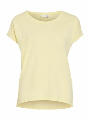 T-shirt basic Vila jasnożółty