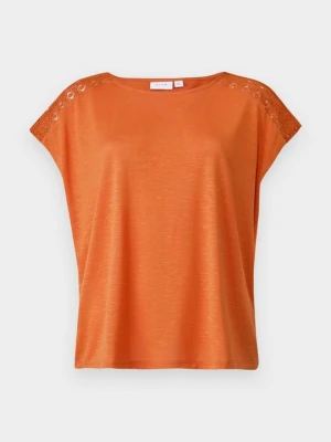 T-shirt basic Vila jasny brąz