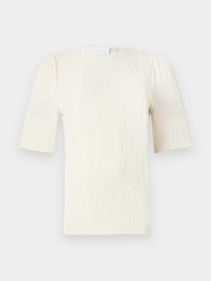 T-shirt basic Vila mleczny