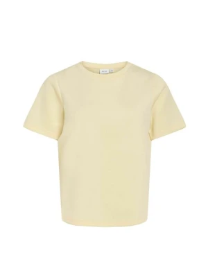 T-shirt basic Vila żółty