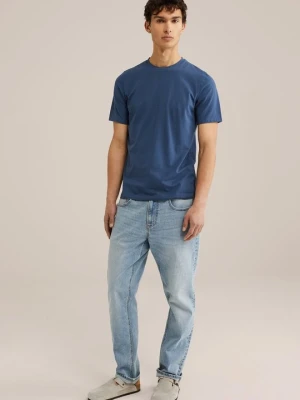 T-shirt basic WE Fashion granatowy
