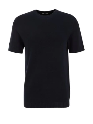 T-shirt basic WE Fashion granatowy