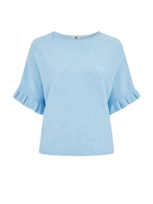 T-shirt basic WE Fashion jasnoniebieski
