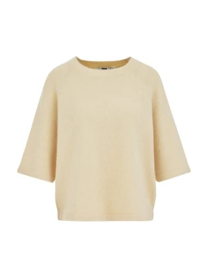 T-shirt basic WE Fashion jasnożółty