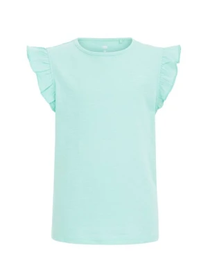 T-shirt basic WE Fashion szafirowy