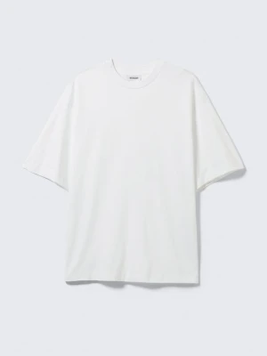 T-shirt basic Weekday biały