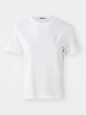 T-shirt basic Weekday biały
