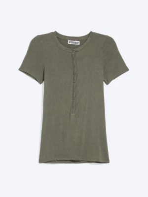 T-shirt basic Weekday khaki