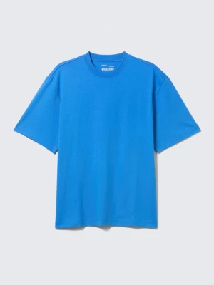 T-shirt basic Weekday niebieski