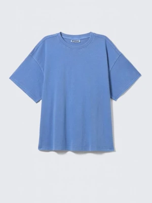 T-shirt basic Weekday niebieski