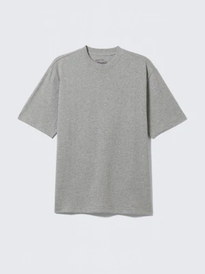 T-shirt basic Weekday szary