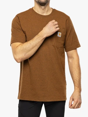 T shirt bawełniany Carhartt K87 Pocket S/S T-Shirt - oiled walnut