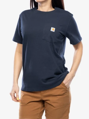 T shirt bawełniany Carhartt Workwear Pocket S/S T-Shirt - navy