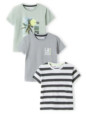 T-shirt bawełniany dla chłopca 3-pak Minoti