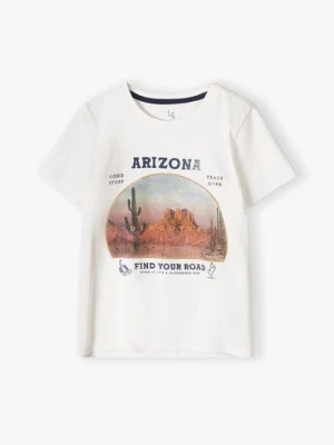 T-shirt bawełniany dla chłopca z nadrukiem - Arizona Lincoln & Sharks by 5.10.15.