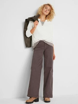 T-shirt bawełniany z długim rękawem, w optyce 2 w 1 bonprix