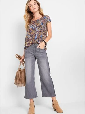 T-shirt bawełniany z nadrukiem, krótki rękaw bonprix