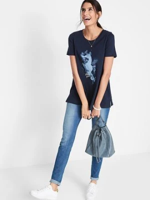 T-shirt bawełniany z nadrukiem z motywem konika morskiego bonprix