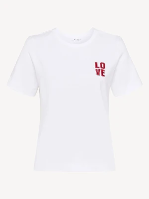 T-shirt biały Tamaris