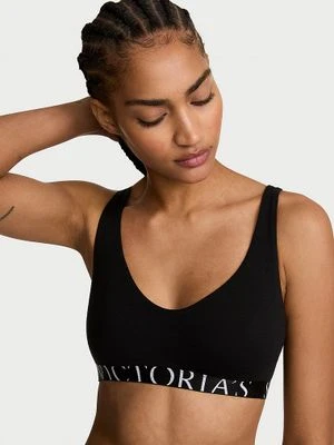 T-shirt Biustonosz bawełniany braletka Exploded Logo Victoria's Secret