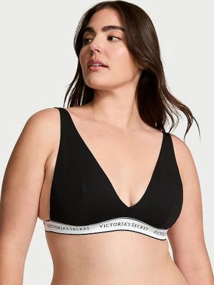 T-shirt Biustonosz braletka bawełniany bez fiszbin Plunge Bralette Victoria's Secret