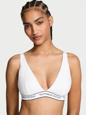 T-shirt Biustonosz braletka bawełniany bez fiszbin Plunge Bralette Victoria's Secret