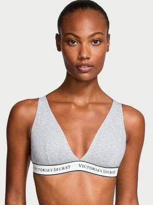 T-shirt Biustonosz braletka bawełniany bez fiszbin Plunge Bralette Victoria's Secret