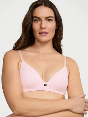 T-shirt Biustonosz lekko usztywniany bawełniany bez fiszbin Hardware Victoria's Secret